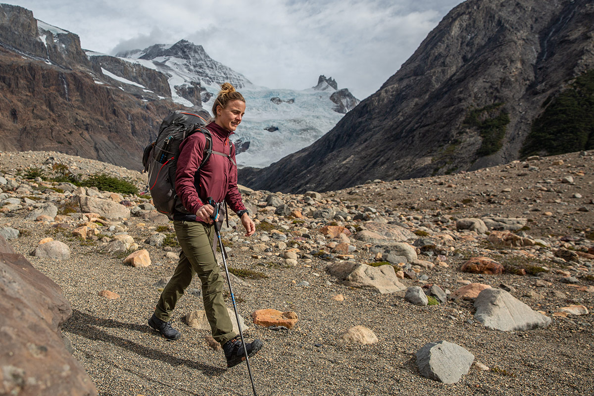 Soft shell hiking store jacket